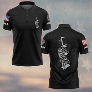 Custom Name & Text Against All Odds Firefighter #DQH0429 - Polo