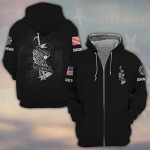 Custom Name & Text Against All Odds Firefighter #DQH0429 - Zip Hoodie