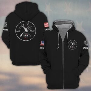 Custom Name & Text We Lucky Few Firefighter Edition #DQH0432 - Zip Hoodie