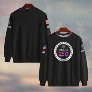 Custom Name & Fire Department USA 250 Firefighter Edition #DQH0436 - Sweatshirt