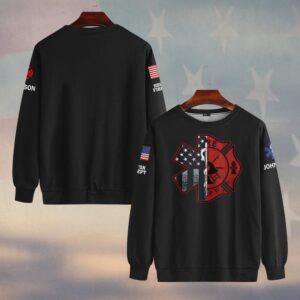 Custom Name & Department Stars & Shield First Responders #DQH0441 - Sweatshirt