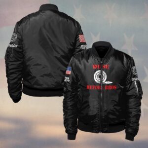 Custom Name & Fire Department Hose Before Bros Firefighter #DQH0442 - Bomber Jacket