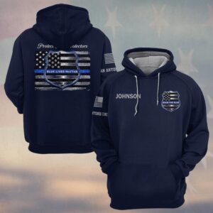Custom Name & Department Blue Lives Matter First Responders #DQH0450 - Hoodie
