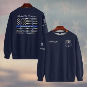 Custom Name & Department Blue Lives Matter First Responders #DQH0450 - Sweatshirt