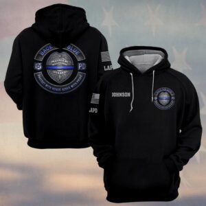 Custom Name & Department Back The Blue Protect With Honor First Responders #DQH0451 - Hoodie