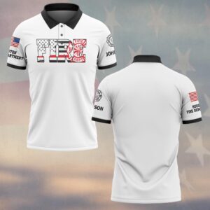 Custom Name & Department American FIRE Legacy Firefighter #DQH0461 - Polo