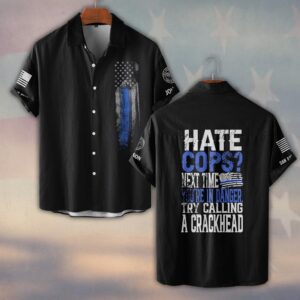 Custom Name & Department Who You Gonna Call Law Enforcement #DQH0477 - Short Sleeve Button Shirt