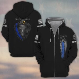 Custom Name & Department Blessed Are The Peacemakers #DQH0478 - Zip Hoodie
