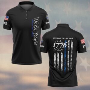 Custom Name & Department Defending The Line Since 1776 Law Enforcement #DQH0481 - Polo