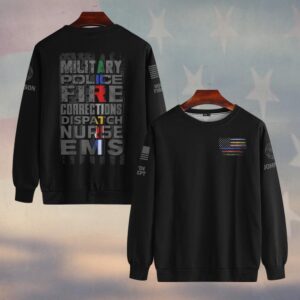 Custom Name & Department United in Service — Thin Line Edition First Responders #DQH0484 - Sweatshirt