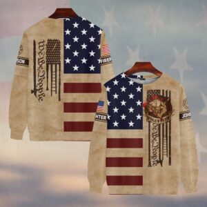 Custom Name & Department We The People America Volunteer Firefighter #DQH0499 - Sweatshirt