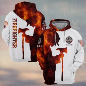 Custom Name & Department Kneel For The Fallen Firefighter #DQH0505 - Hoodie