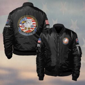 Custom Name & Department Never Forgotten American Heroes #DQH0512 - Bomber Jacket