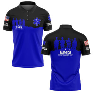 Custom Name & Department & Role First Responder First In Last Out #DQH0522 - Polo