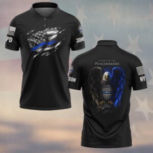 Custom Name & Station Blessed Are The Peacemaker Law Enforcement V4 #DQH0635 - Polo