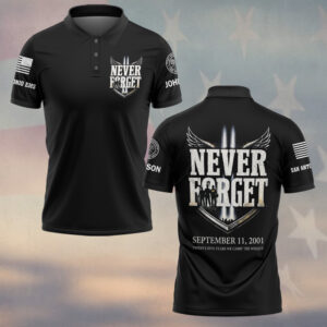 Custom Name & Department We Carry the Weight September 11 Never Forget First Responders #DQH0653 - Polo