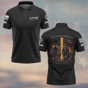 Custom Name & Department 250 Years Of Running In America's Bravest First Responders #DQH0667 - Polo