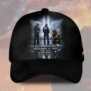 Custom Name & Department 911 25th Anniversary First Responders Tribute #DQH0608 - Hat All Over Printed