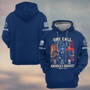 Custom Name & Department One Call – America’s Bravest 250 First Responders #DQH0672 - Hoodie
