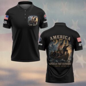 Custom Name & Department America 250: First In, Last Out Legacy First Responders #DQH0674 - Polo