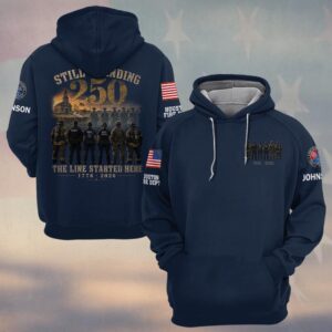 Custom Name & Department Still Standing 250: The Line Started Here First Responders #DQH0677 - Hoodie