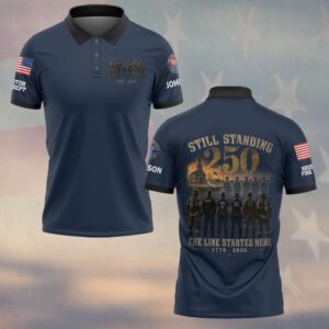 Custom Name & Department Still Standing 250: The Line Started Here First Responders #DQH0677 - Polo