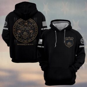 Custom Name & Department 9/11 25th Anniversary FDNY PAPD NYPD Brotherhood First Responders #DQH0682 - Hoodie