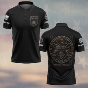 Custom Name & Department 9/11 25th Anniversary FDNY PAPD NYPD Brotherhood First Responders #DQH0682 - Polo