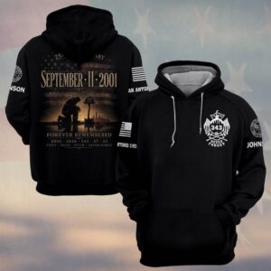 Custom Name & Department First Responders 9/11 25th Anniversary Ground Zero Memorial Tribute First Responders #DQH0684 - Hoodie
