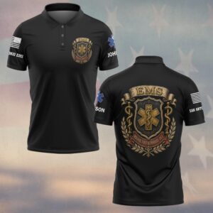 Custom Name & Department Original First Responders: 1865 EMS First Responders #DQH0689 - Polo