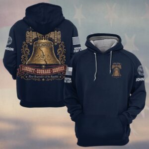 Custom Name & Department Liberty Courage Service First Responders USA 250 #DQH0724 - Hoodie