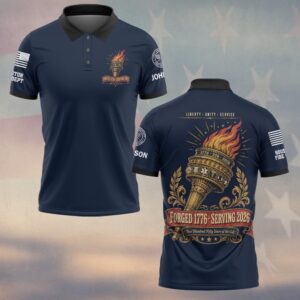 Custom Name & Department First Responders Liberty Unity Service USA 250 #DQH0728 - Polo