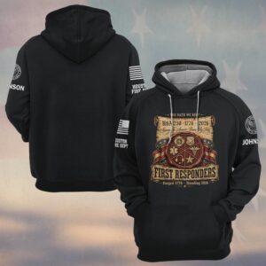 Custom Name & Department First Responders USA 250 Sworn To Answer #DQH0744 - Hoodie