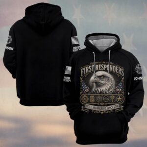 Custom Name & Department First Responders USA 250 Still Answering Since 1776 American Eagle #DQH0751 - Hoodie