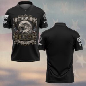 Custom Name & Department First Responders USA 250 Still Answering Since 1776 American Eagle #DQH0751 - Polo