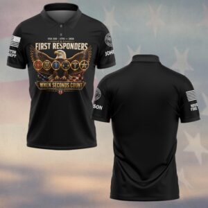 Custom Name & Department First Responders USA 250 When Seconds Count #DQH0757 - Polo
