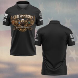 Custom Name & Department First Responders USA 250 Guardians Since 1776 #DQH0763 - Polo