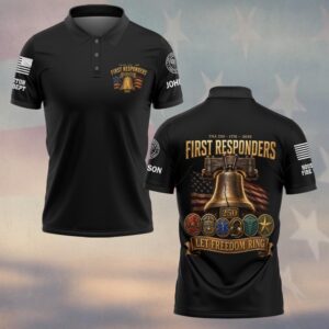 Custom Name & Department First Responders USA 250 Let Freedom Ring #DQH0765 - Polo