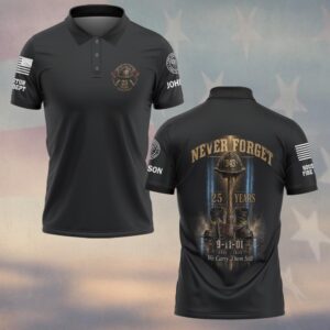 Custom Name & Department First Responders 9/11 25 Years Anniversary We Carry Them Still #DQH0777 - Polo