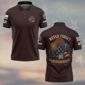 Custom Name & Department First Responders 9/11 25 Years Anniversary They Answered The Call #DQH0790 - Polo