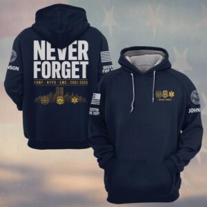 Custom Name & Department First Responders 9/11 Their Watch Never Ends #DQH0794 - Hoodie