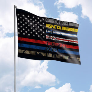 First Responders American Flag #DEPT006 - House Flag