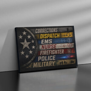 First Responders Star Flag #DEPT007 - Canvas 16x24 inches
