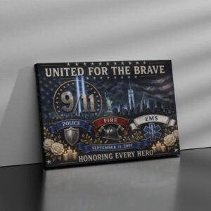 United For The Brave 9/11 First Responders #DEPT008 - Canvas 24X36 inches