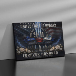United For The Heroes 9/11 First Responders #DEPT009 - Canvas 24X36 inches