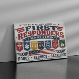 First Responders Bravery in Action #DEPT010 - Canvas 16x24 inches