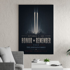 Custom Name Honor & Remember #DEPT014 - Canvas 16x24 inches