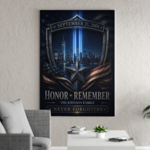Custom Name Honor & Remember Never Forgotten #DEPT015 - Canvas 16x24 inches