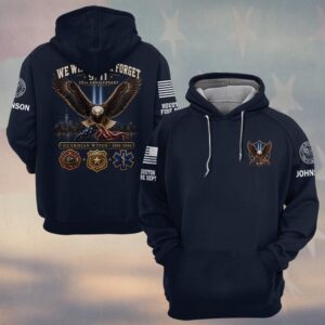 Custom Name & Department First Responders 9/11 Guardian Wings #DQH0798 - Hoodie