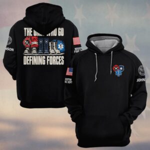 Custom Name & Department The Ones Who Go Defining Forces Three Pairs Of Service Boots Medic Bag First Responders #DQH0963 - Hoodie